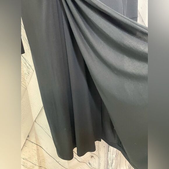 Rag & Bone Shaw Black Turtleneck Long Sleeve Drape Shift Dress Size L - Picture 7 of 9